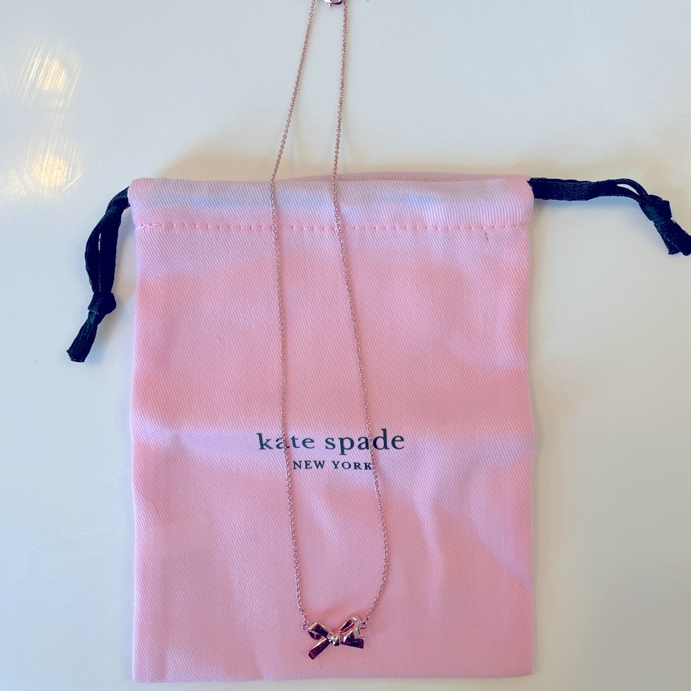 Kate Spade rose gold necklace_ brand new